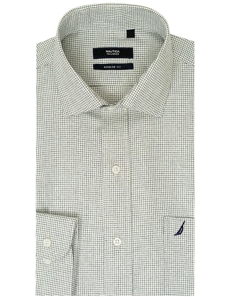 Camisa de vestir de algodón manga larga para hombre