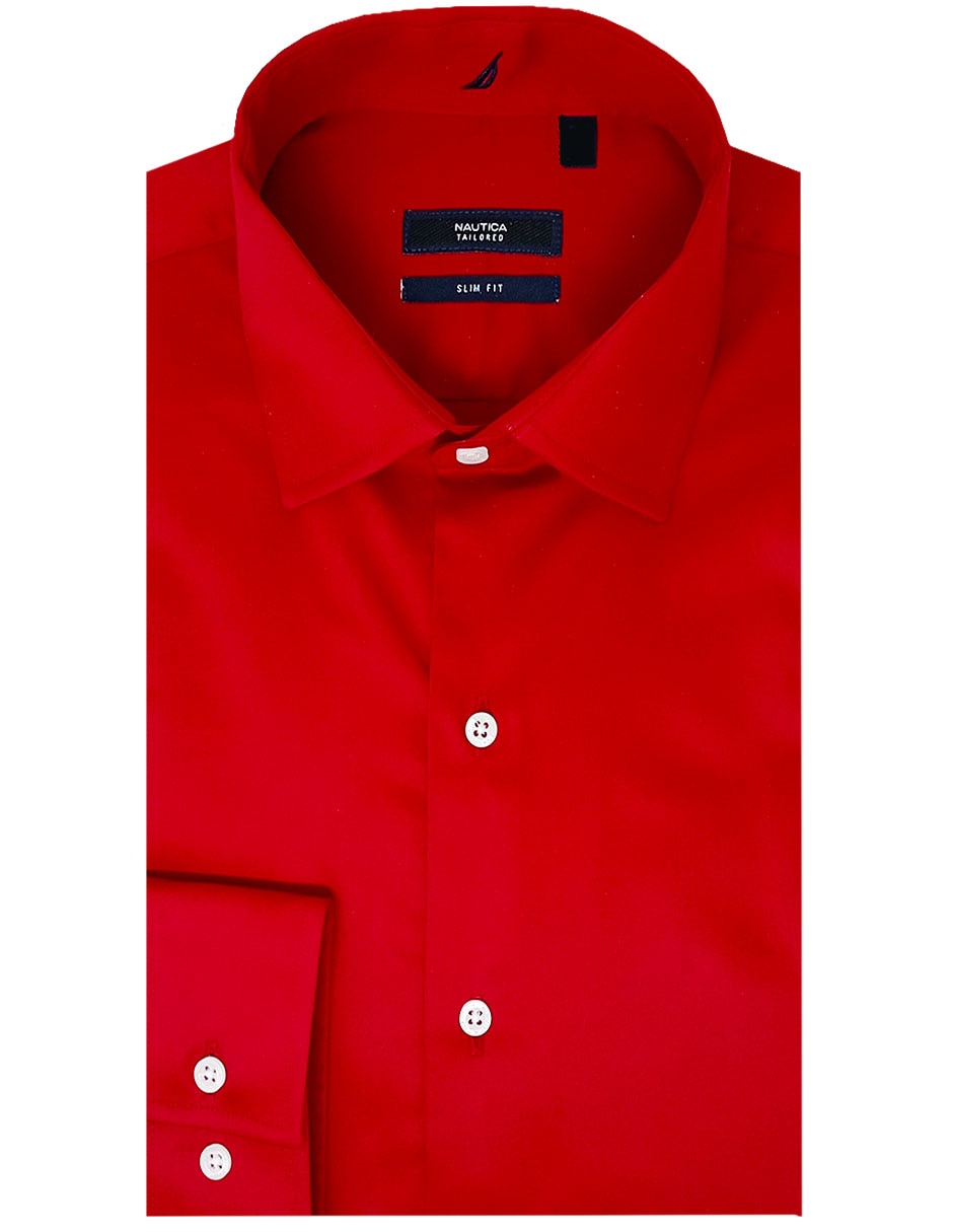 Camisa de vestir de algodón manga larga para hombre