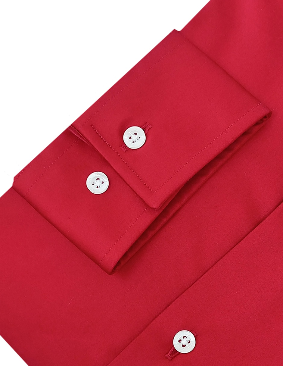 Camisa de vestir de algodón manga larga para hombre