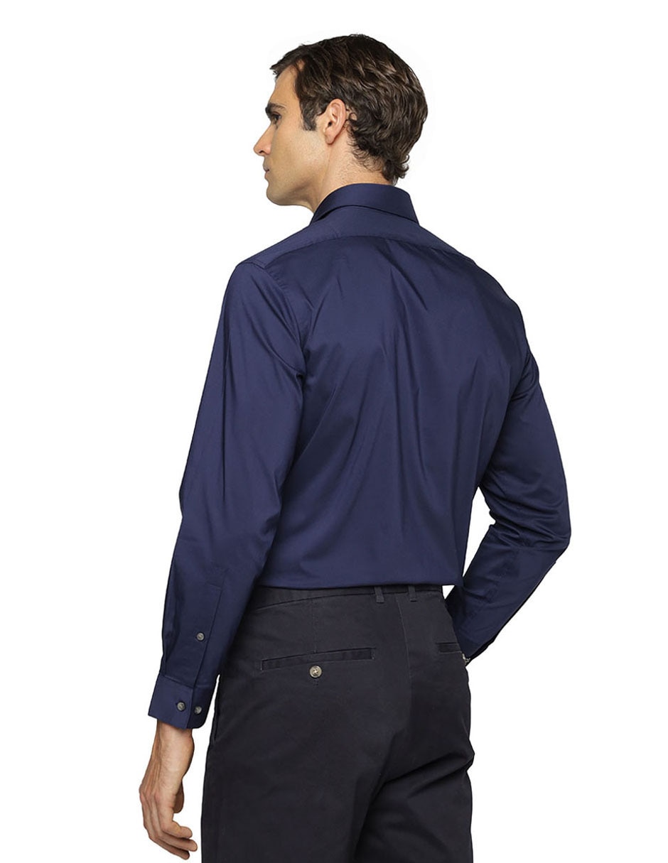 Camisa de vestir de algodón manga larga para hombre 3