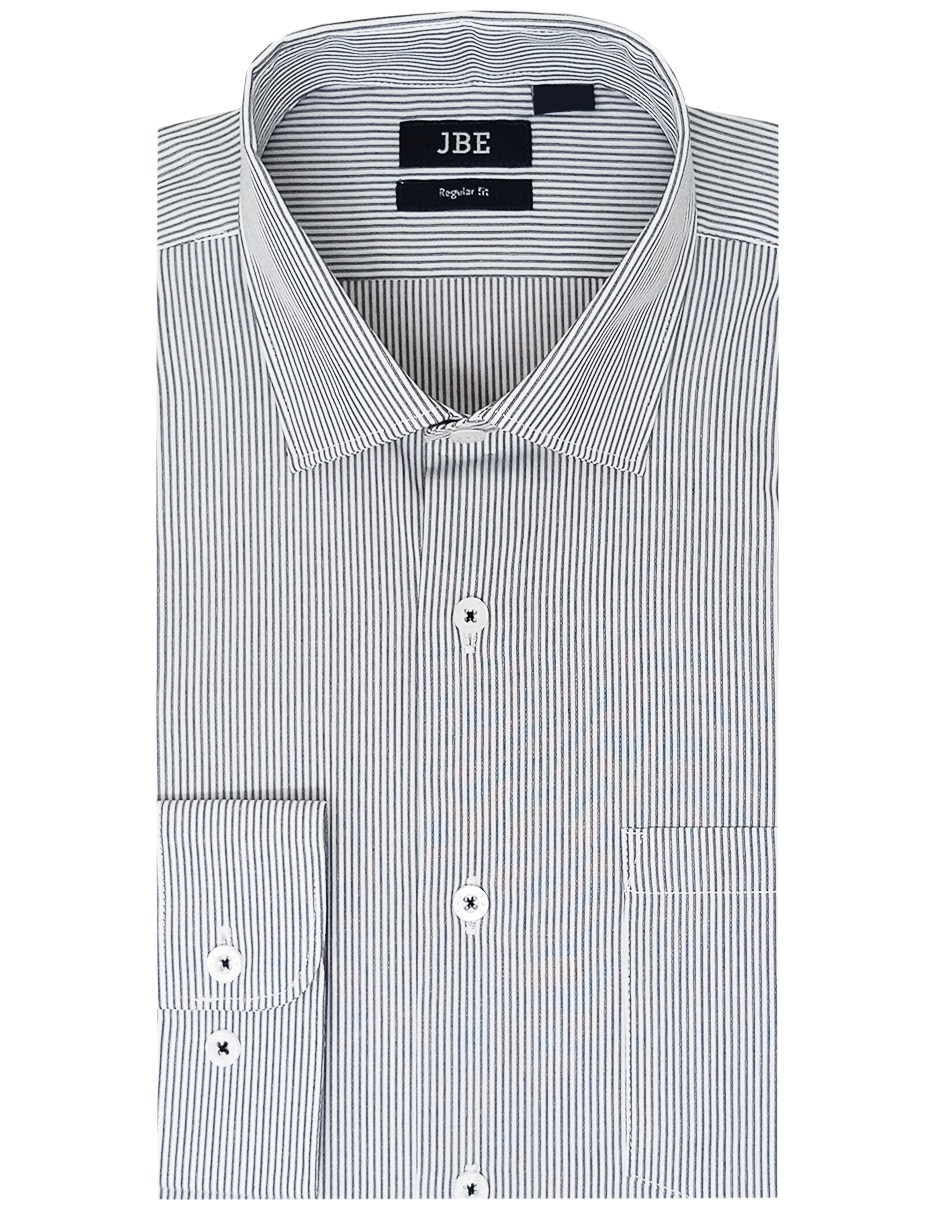 Camisa de vestir de algodón manga larga para hombre