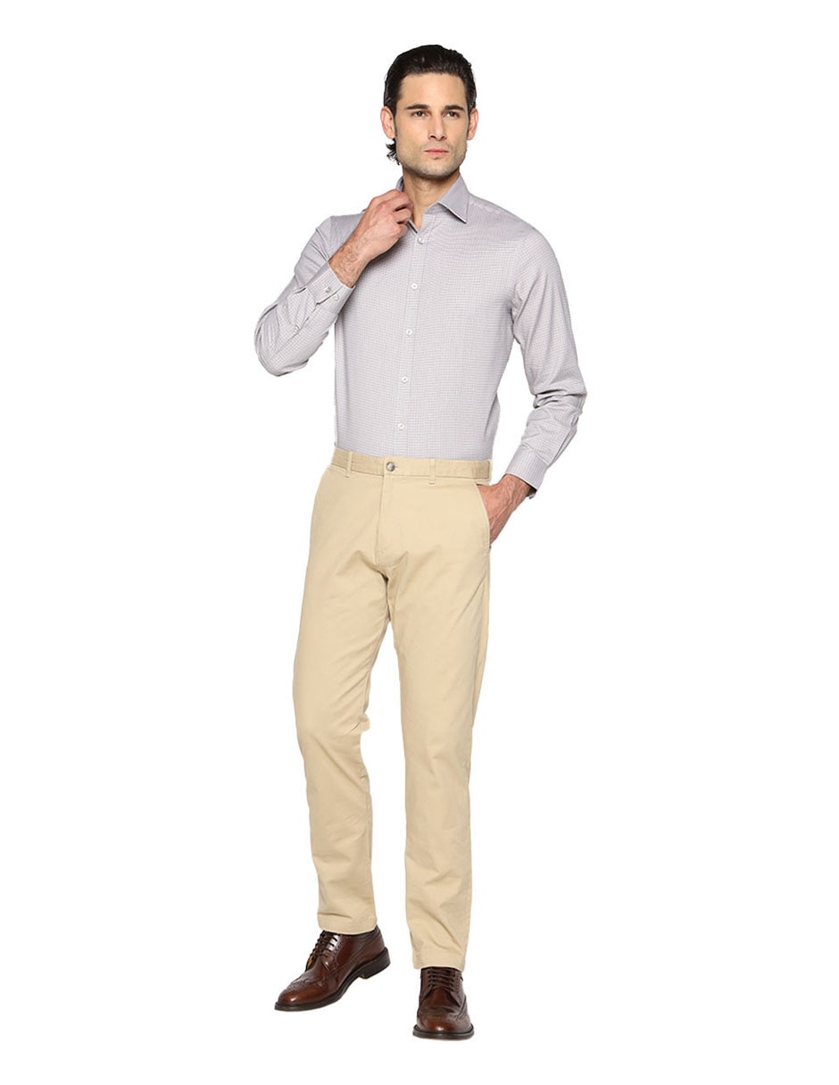 Camisa de vestir de algodón manga larga para hombre 3