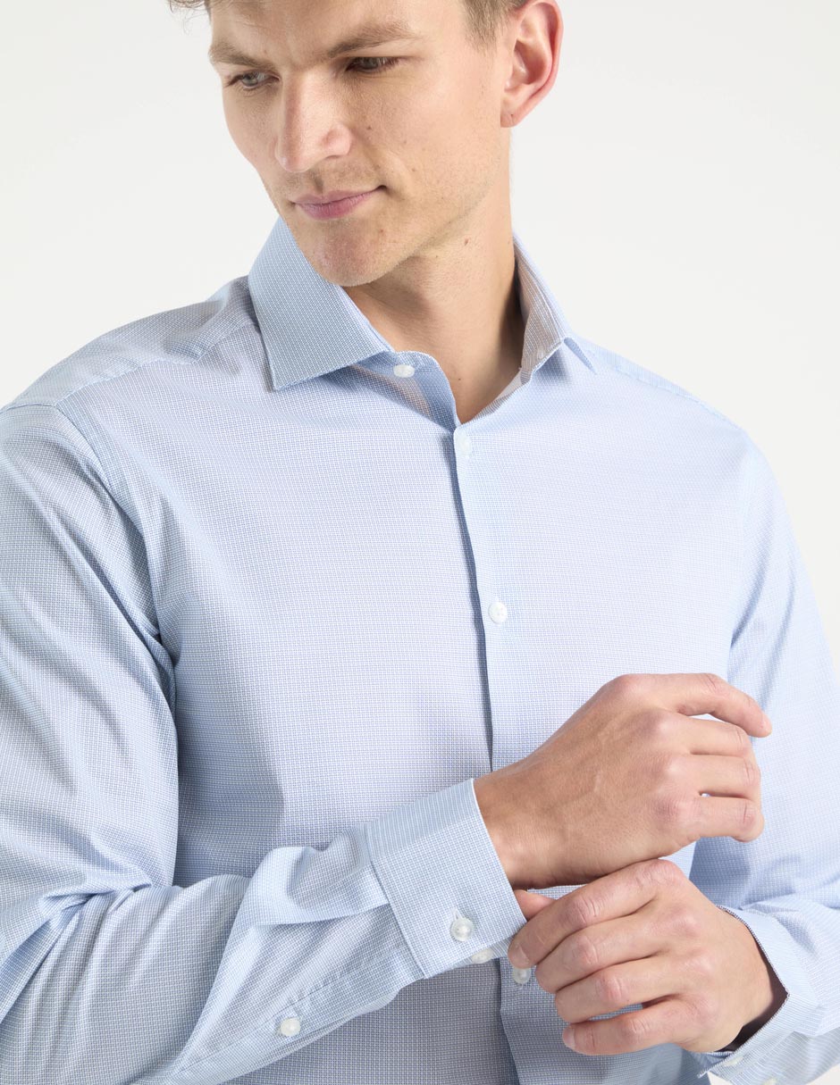 Camisa formal de algodón manga larga para hombre 3
