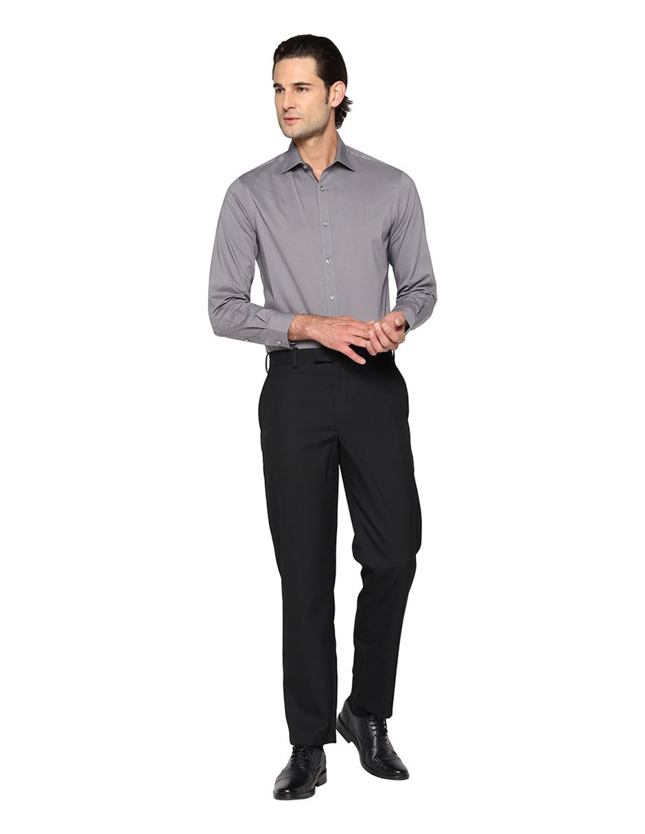 Camisa formal de algodón manga larga para hombre 3