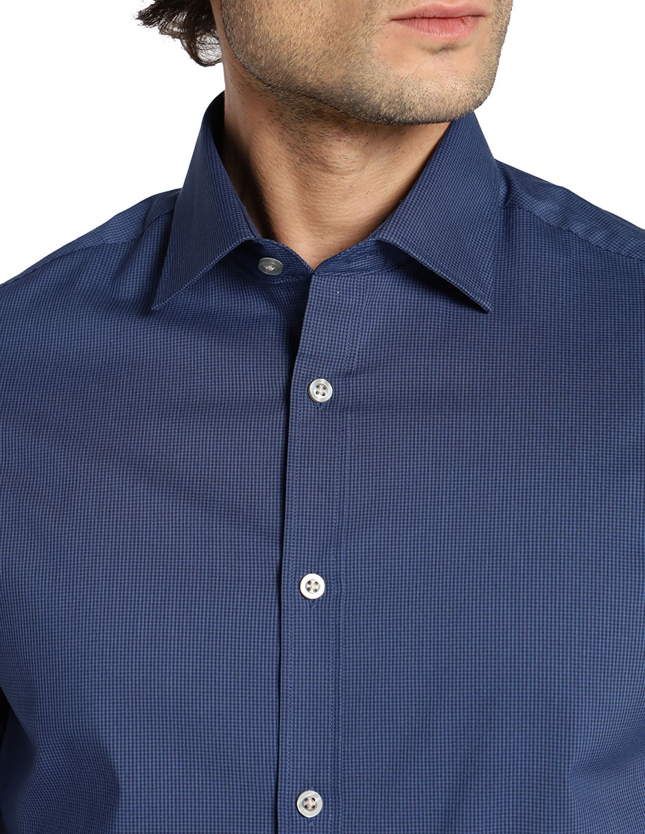 Camisa de vestir de algodón manga larga para hombre