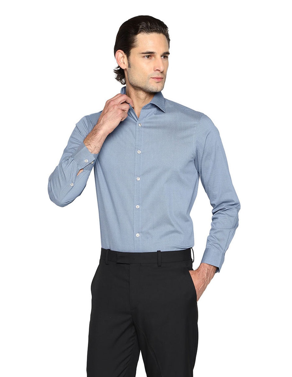Camisa de algodón manga larga para hombre
