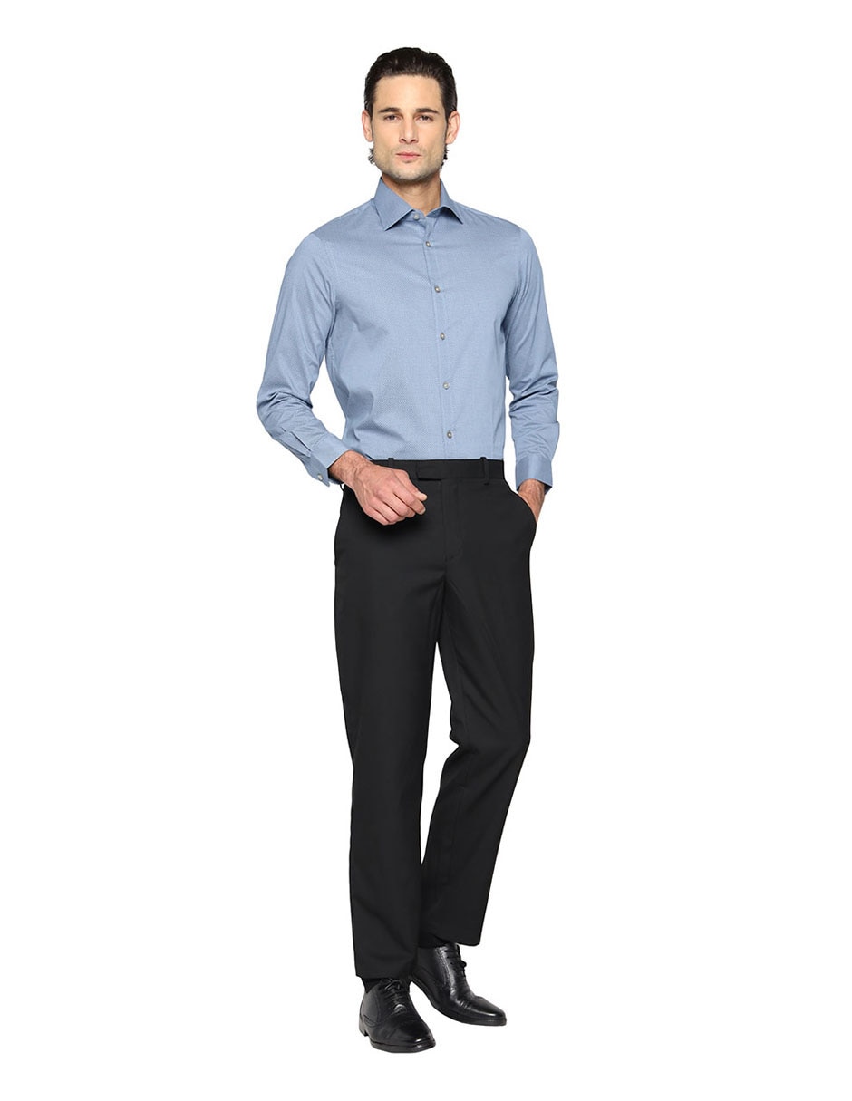 Camisa de algodón manga larga para hombre