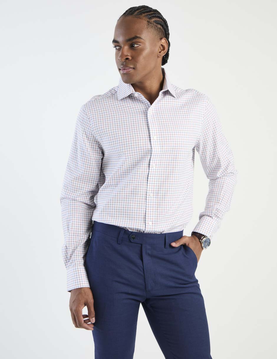 Camisa de algodón manga larga para hombre