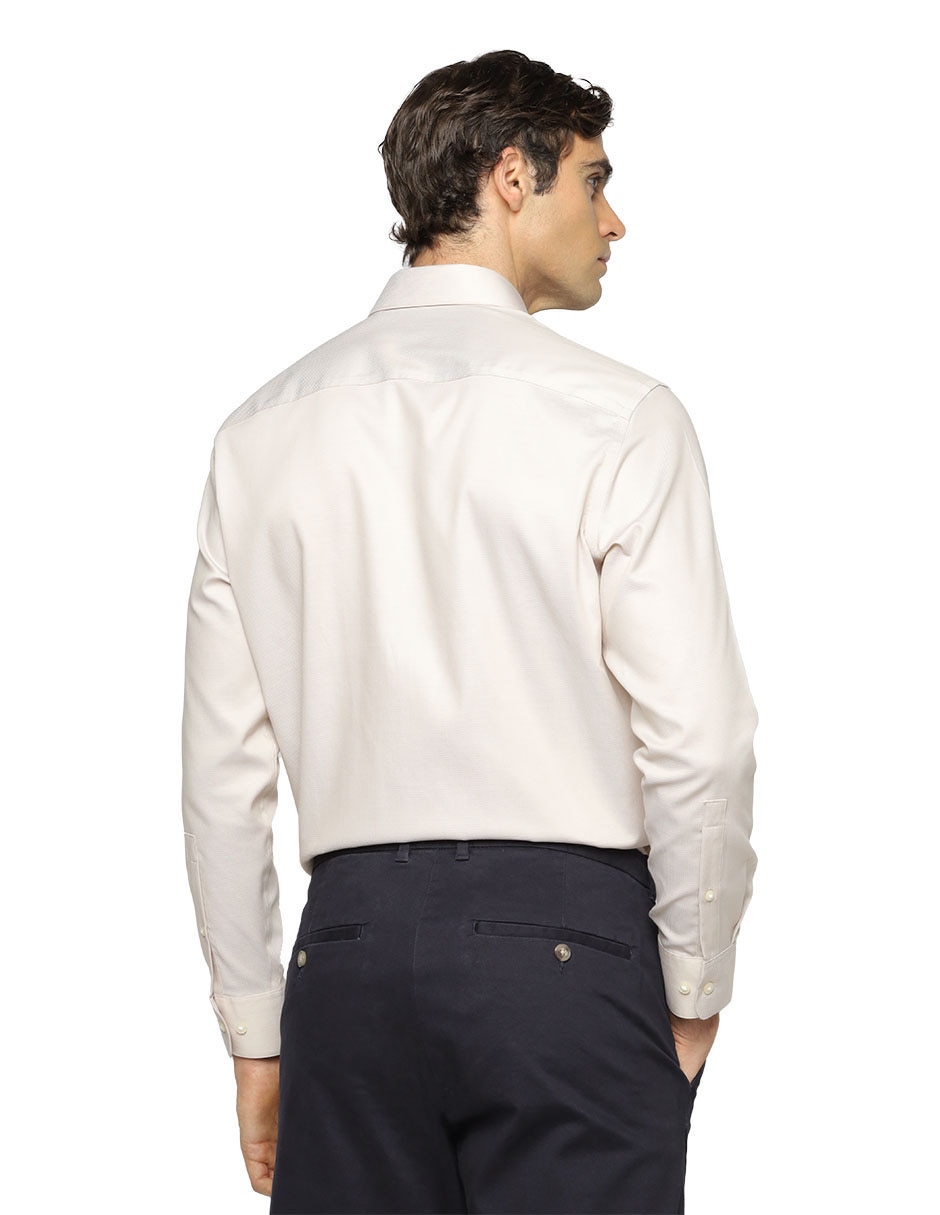 Camisa de vestir de algodón manga larga para hombre 3