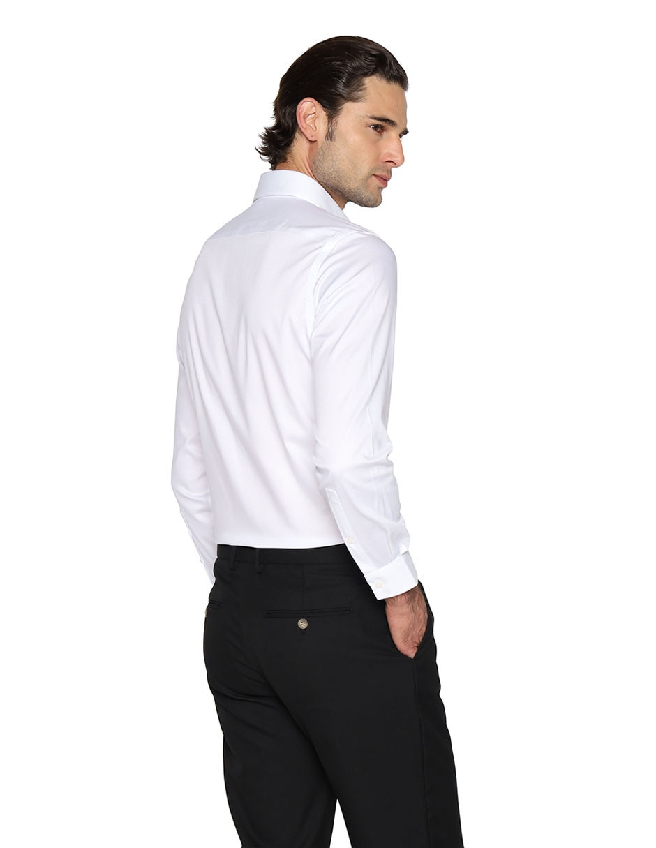 Camisa de vestir de algodón manga larga para hombre 2