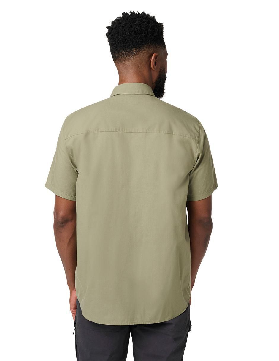 Camisa casual de algodón manga corta para hombre