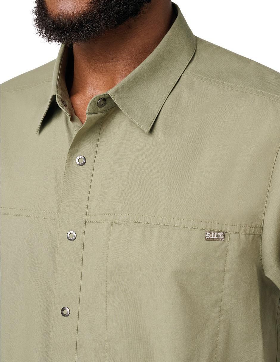 Camisa casual de algodón manga corta para hombre
