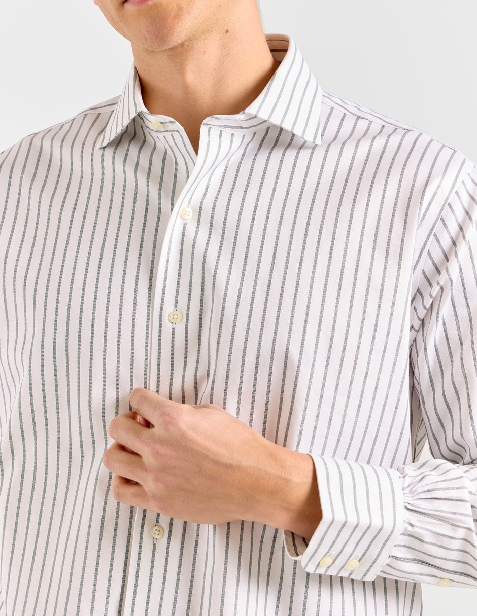 Camisa formal de algodón manga larga para hombre