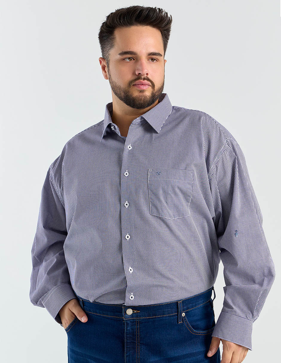 Camisa formal manga larga para hombre