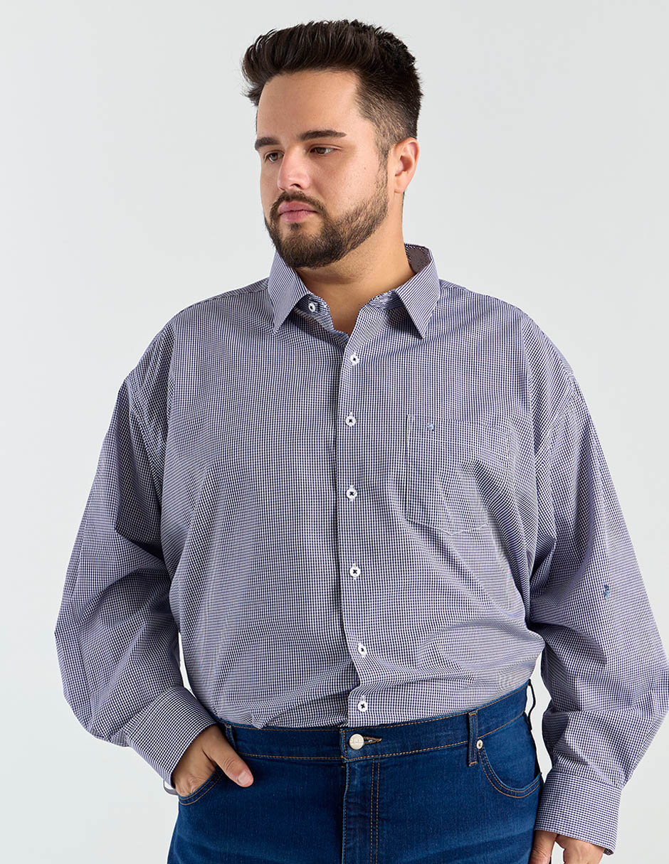 Camisa formal manga larga para hombre 5