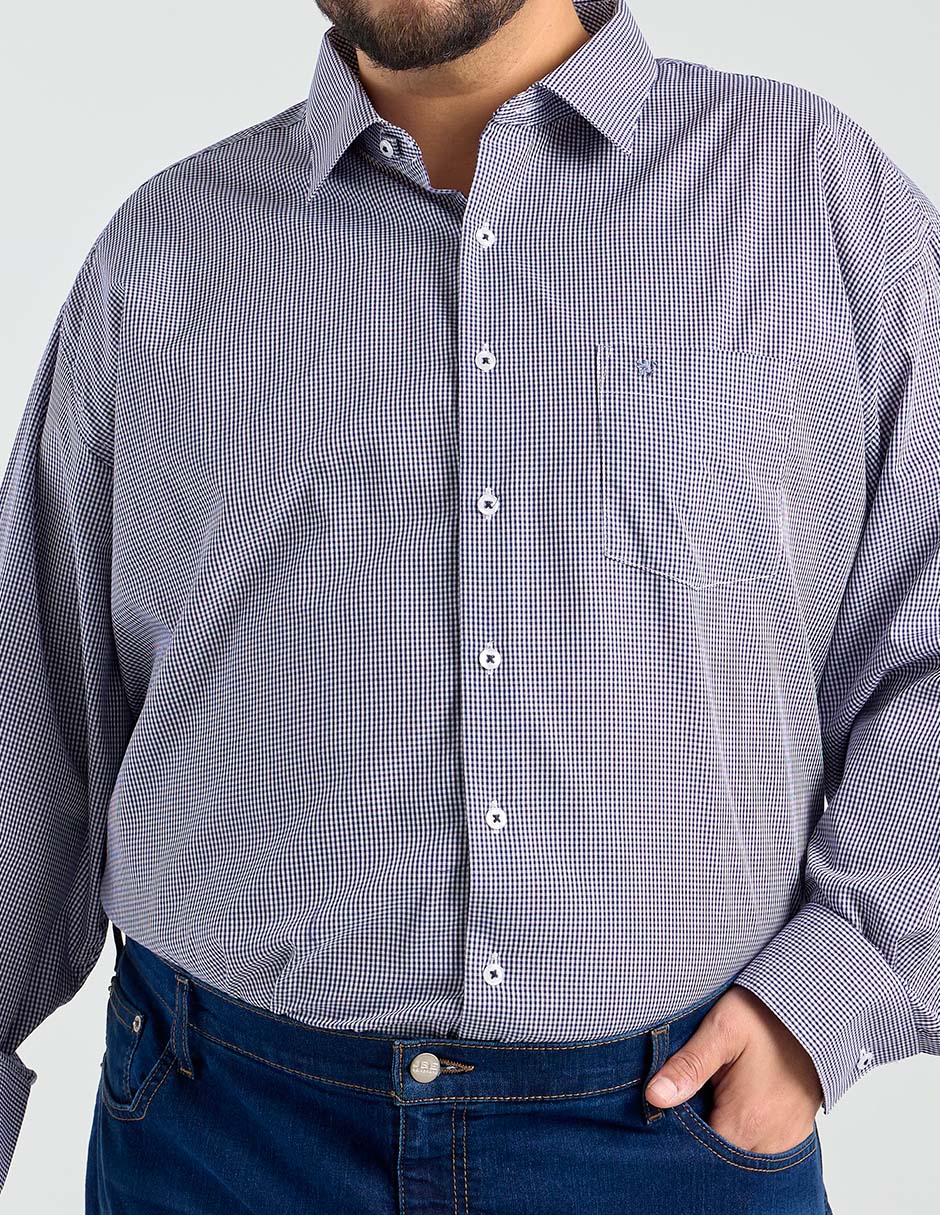 Camisa formal manga larga para hombre