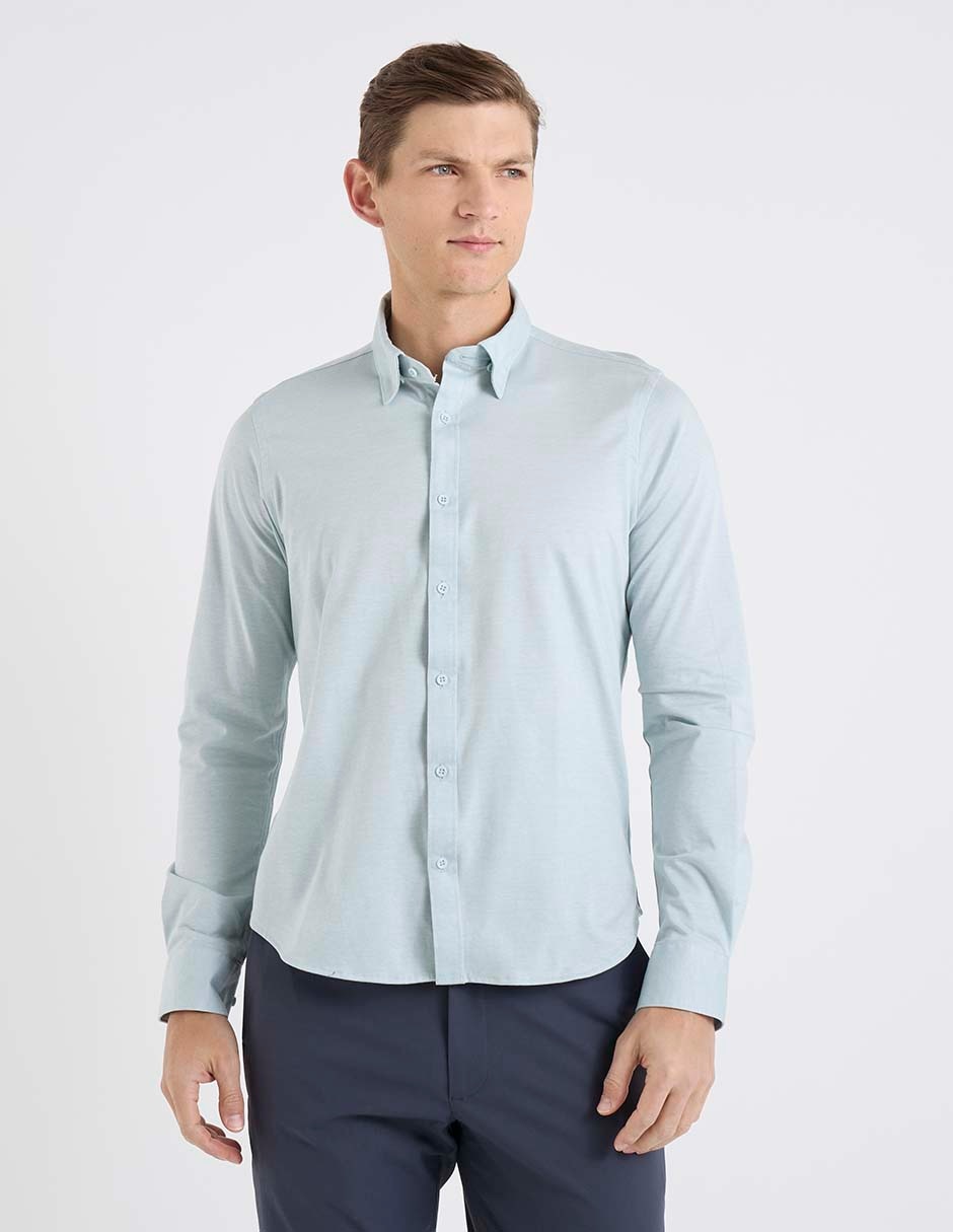 Camisa casual de algodón manga larga para hombre Camisa casual de algodón manga larga para hombre