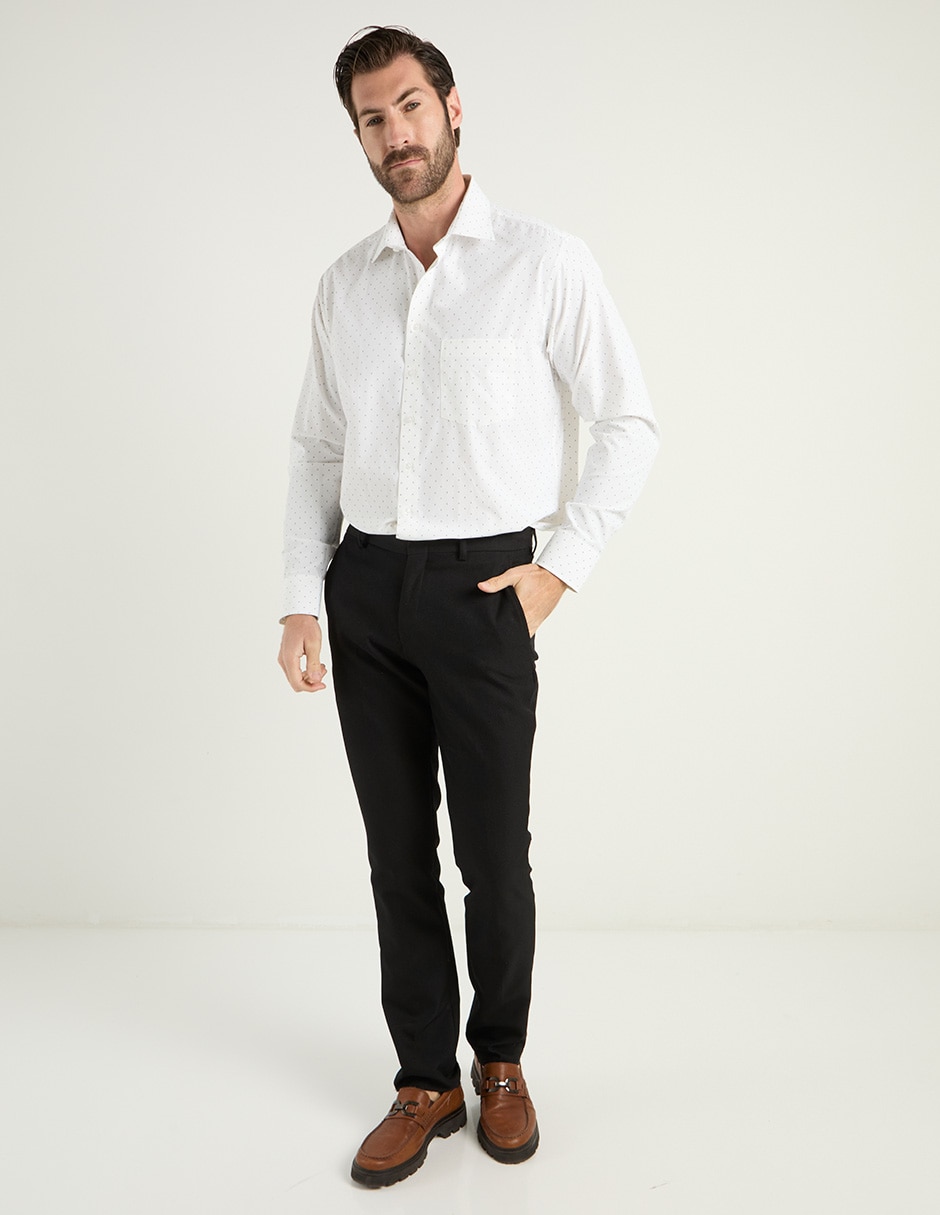 Camisa formal manga larga para hombre 5