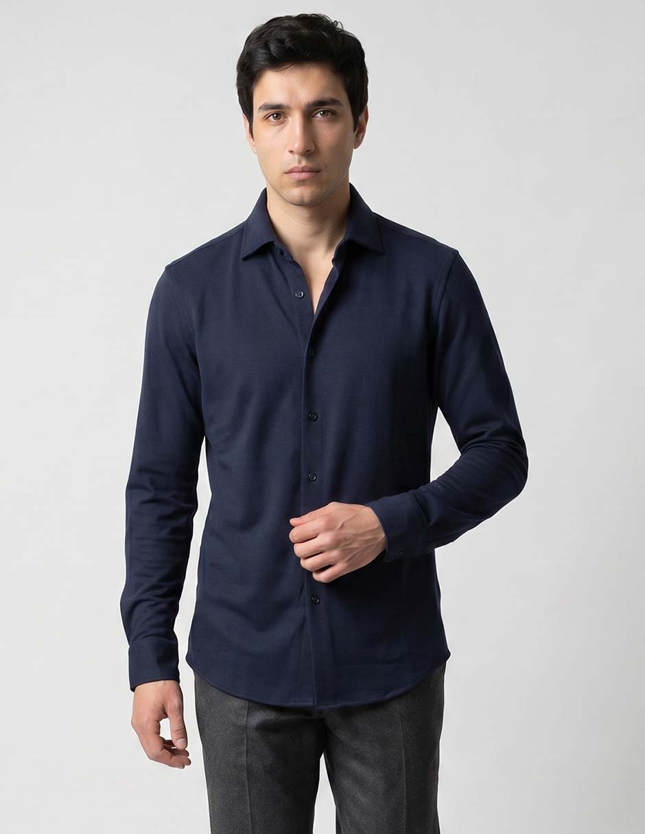 Camisa de vestir de algodón manga larga para hombre Camisa de vestir de algodón manga larga para hombre