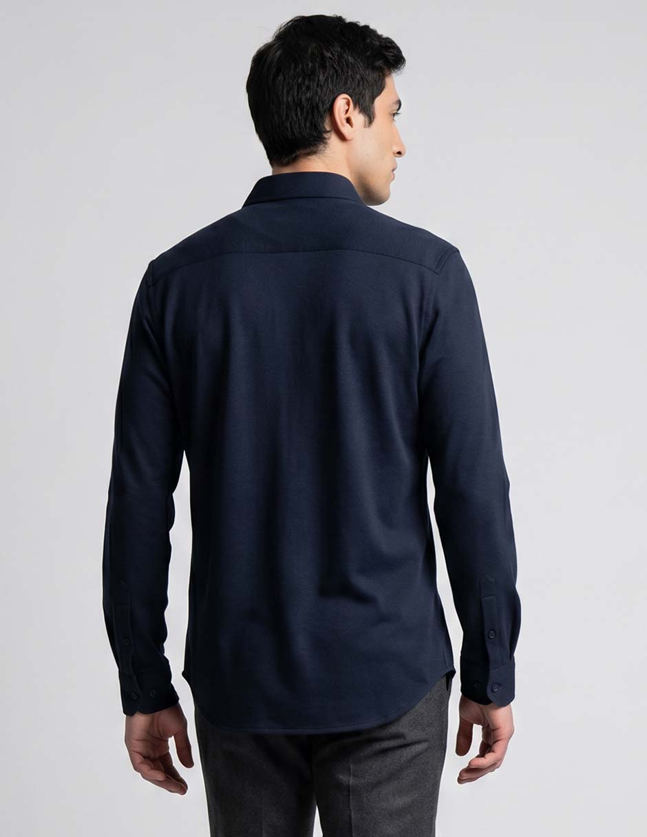 Camisa de vestir de algodón manga larga para hombre 2