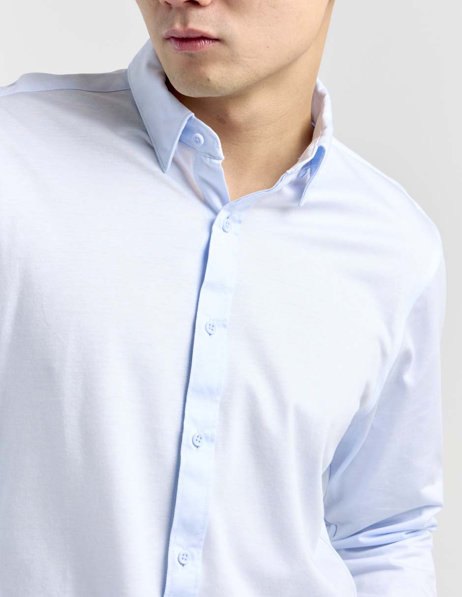 Camisa formal de algodón manga larga para hombre 3