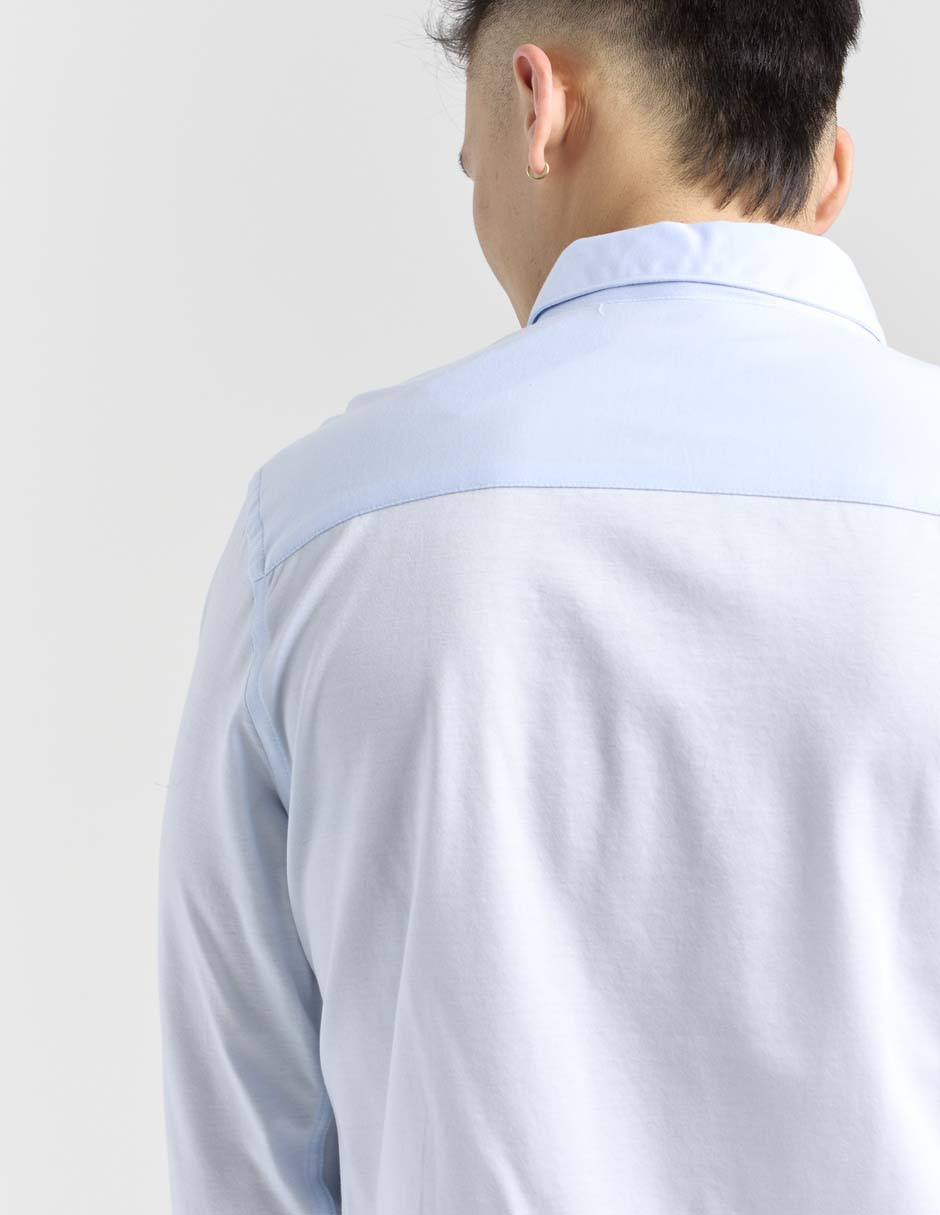 Camisa formal de algodón manga larga para hombre 2