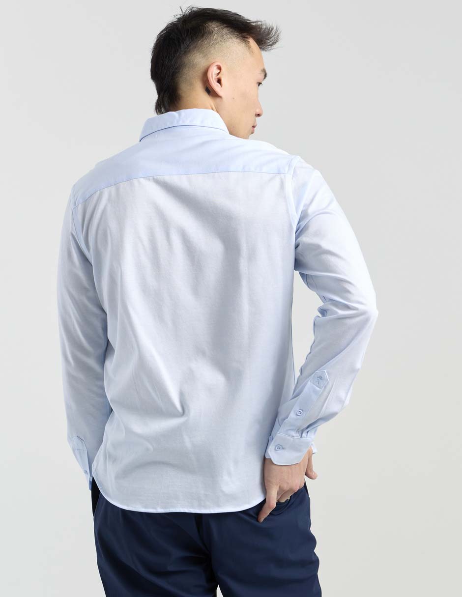 Camisa formal de algodón manga larga para hombre 6