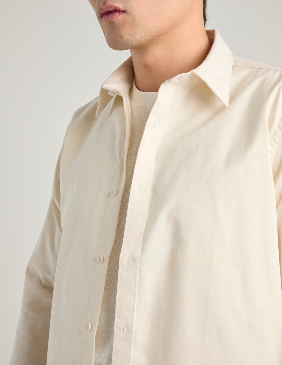 Camisa de vestir de algodón manga larga para hombre 3