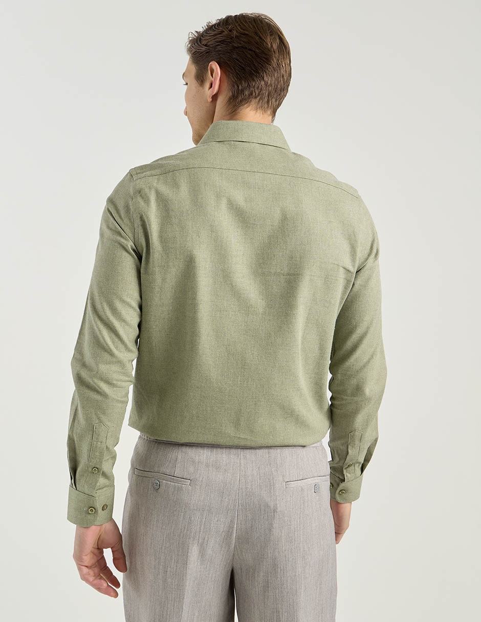 Camisa casual de algodón manga larga para hombre 5