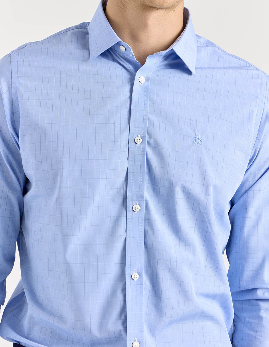 Camisa de vestir Original Penguin de bambú manga larga para hombre