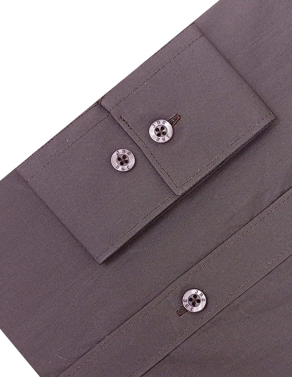 Camisa de vestir Jbe de algodón manga larga para hombre
