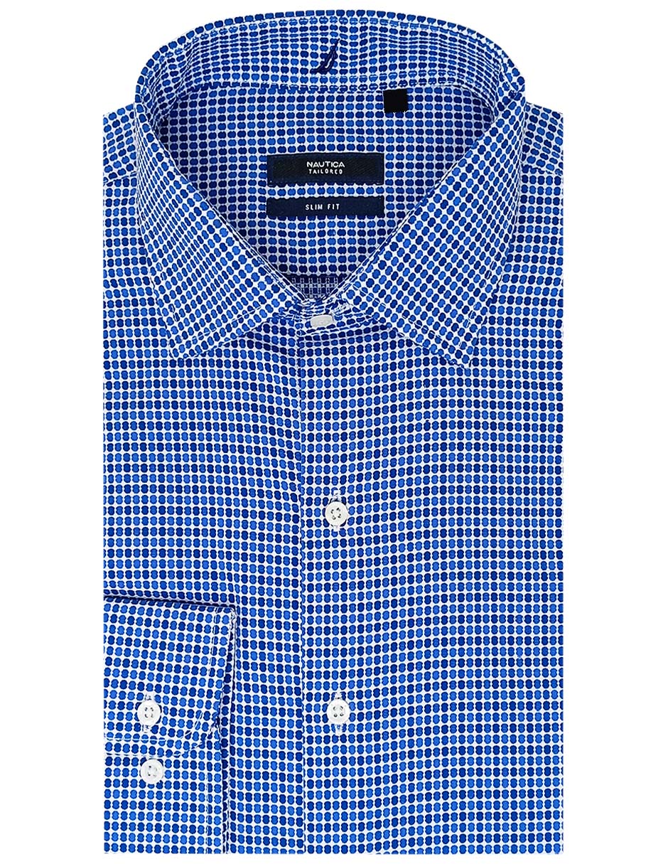 Camisa de vestir de algodón manga larga para hombre