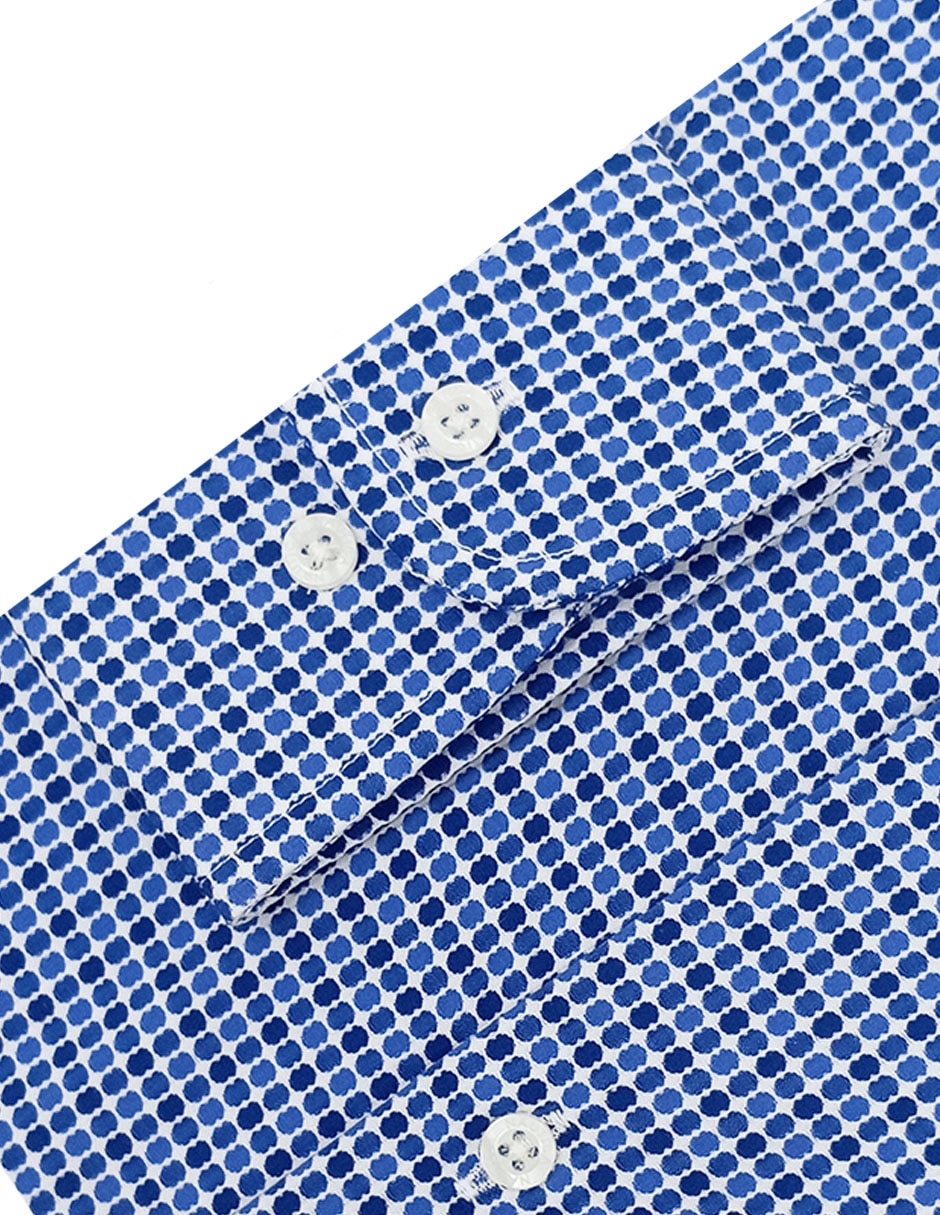Camisa de vestir de algodón manga larga para hombre