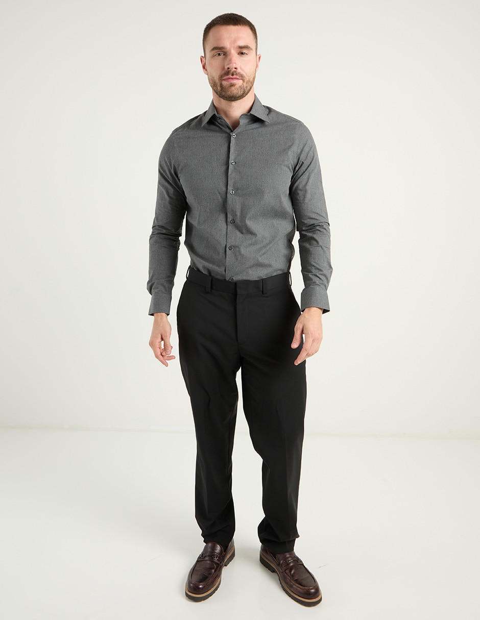 Camisa casual de algodón manga larga para hombre 7
