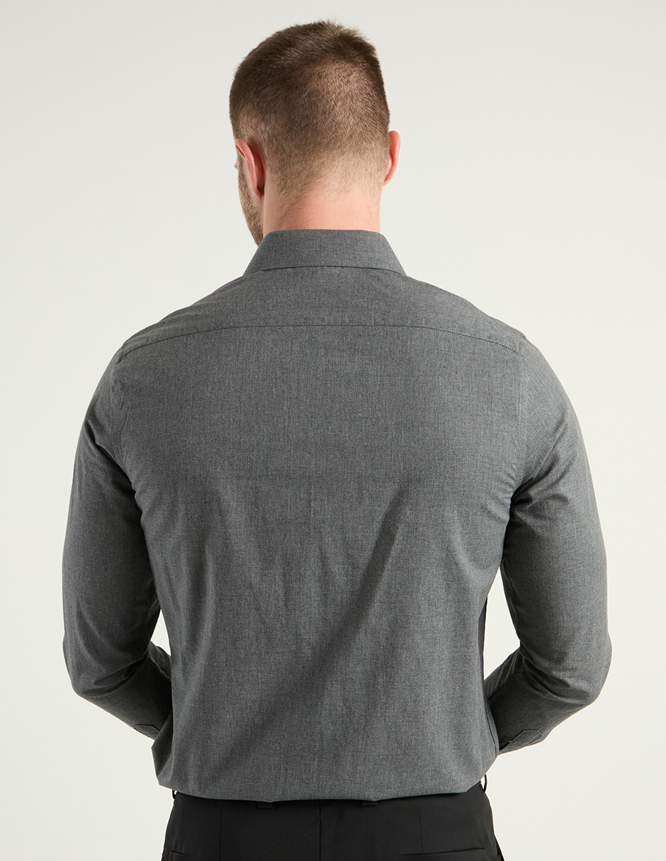 Camisa casual de algodón manga larga para hombre 11