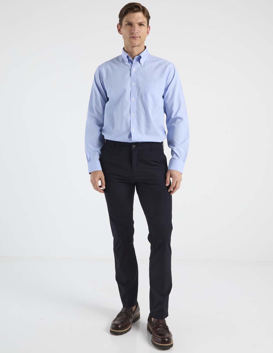 Camisa de vestir Brooks Brothers de algodón manga larga para hombre