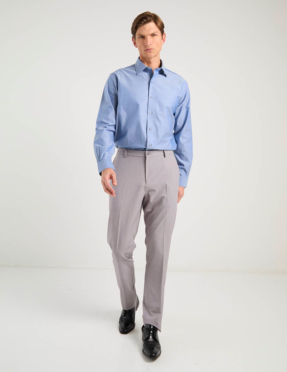 Camisa de vestir de algodón manga larga para hombre 8