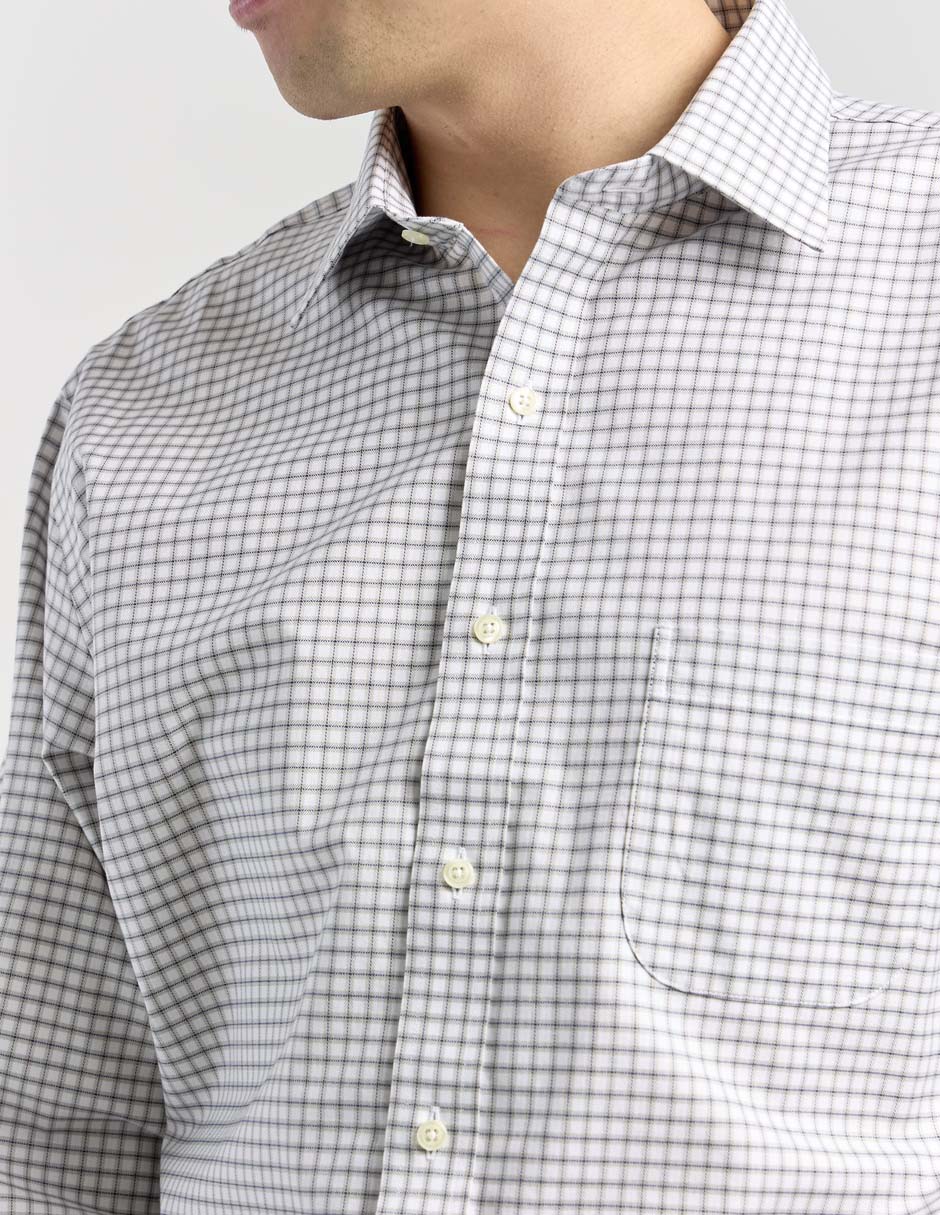 Camisa de vestir de algodón manga larga para hombre 9