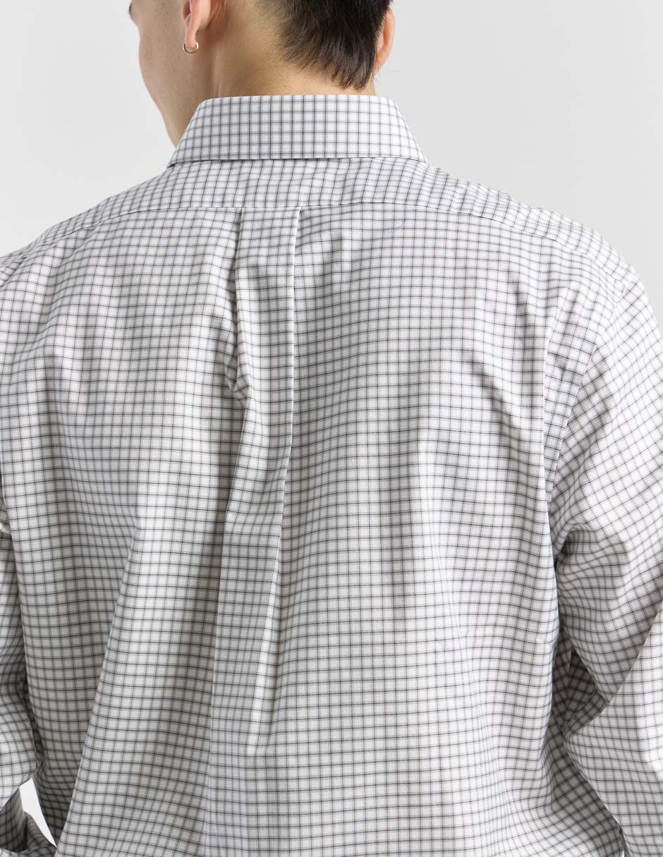 Camisa de vestir de algodón manga larga para hombre 10