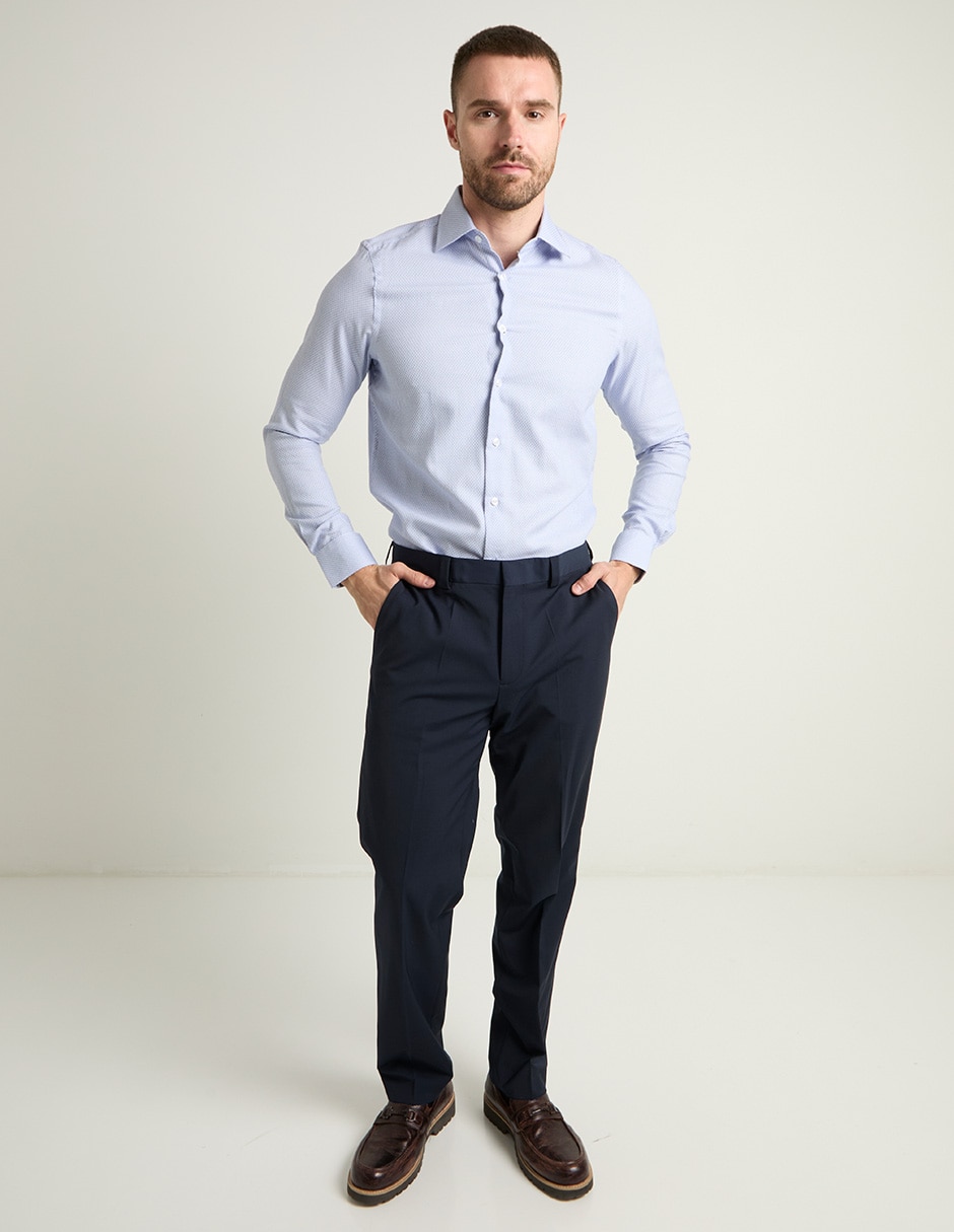 Camisa de vestir Zanetti manga larga para hombre