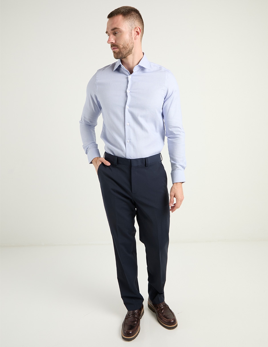 Camisa de vestir Zanetti manga larga para hombre