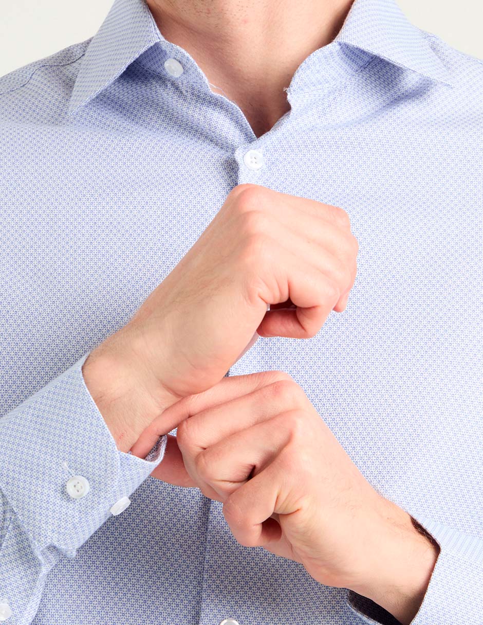 Camisa de vestir Zanetti manga larga para hombre