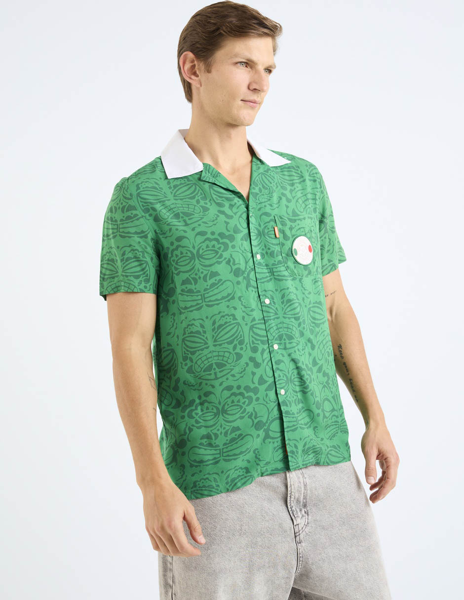 Camisa business casual Oppo Suits manga corta para hombre