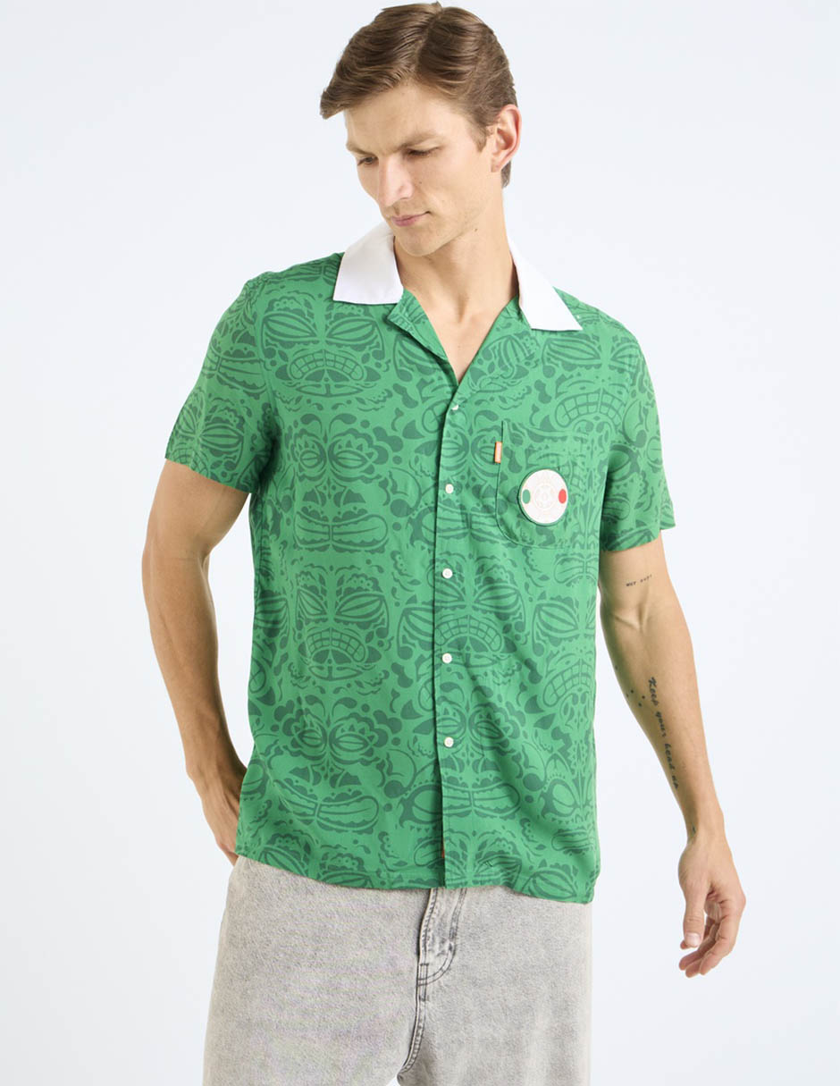 Camisa business casual Oppo Suits manga corta para hombre