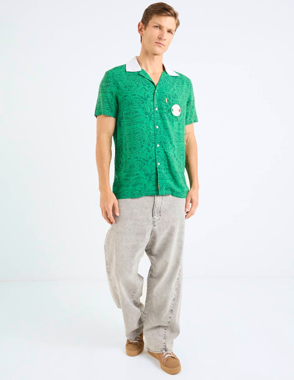 Camisa business casual Oppo Suits manga corta para hombre