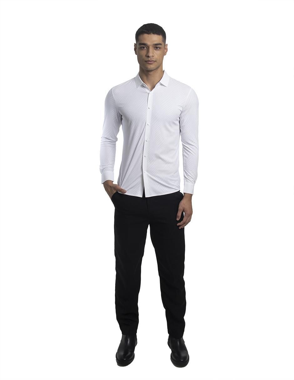 Camisa de vestir boroni manga larga para hombre