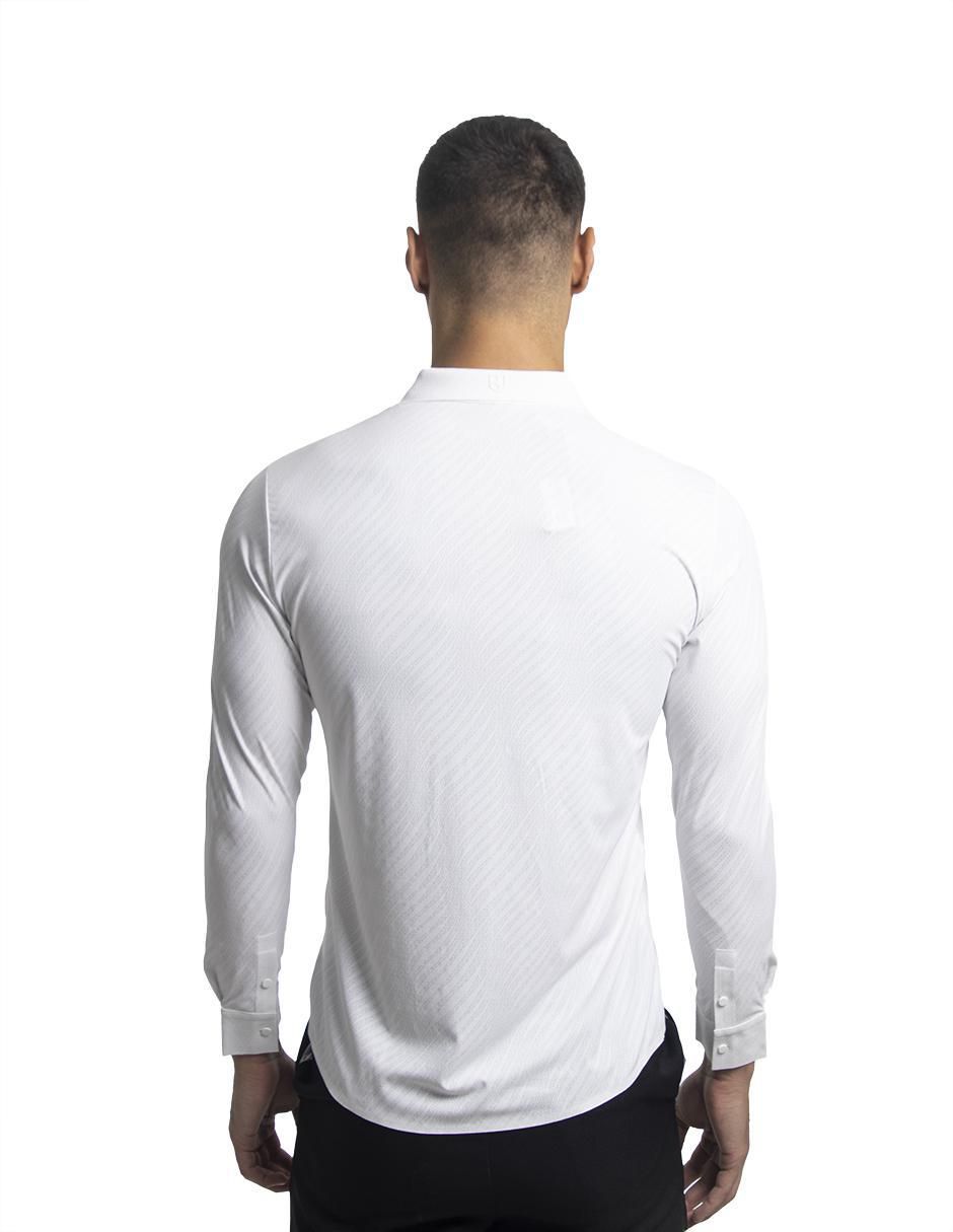 Camisa de vestir boroni manga larga para hombre