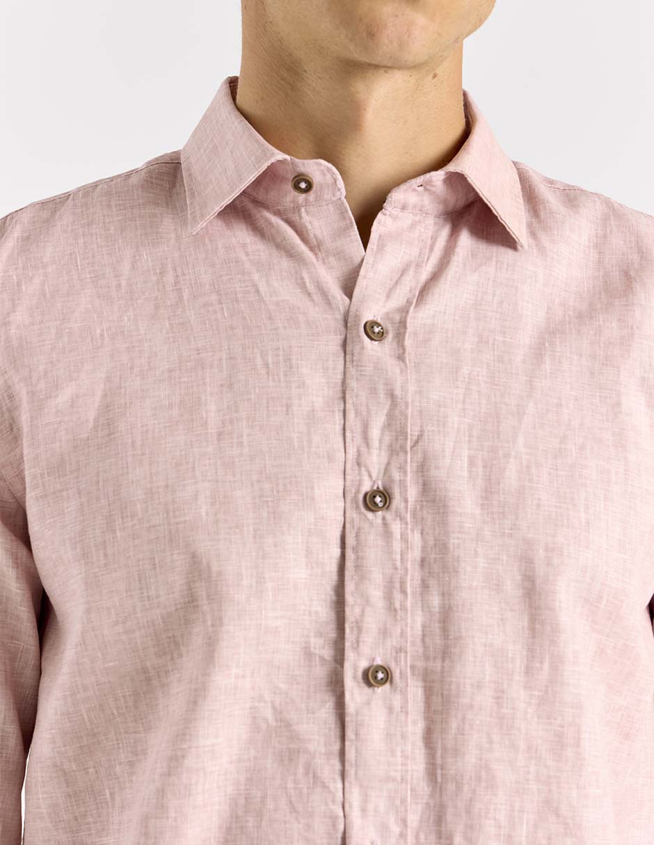 Camisa formal de algodón manga larga para hombre 9