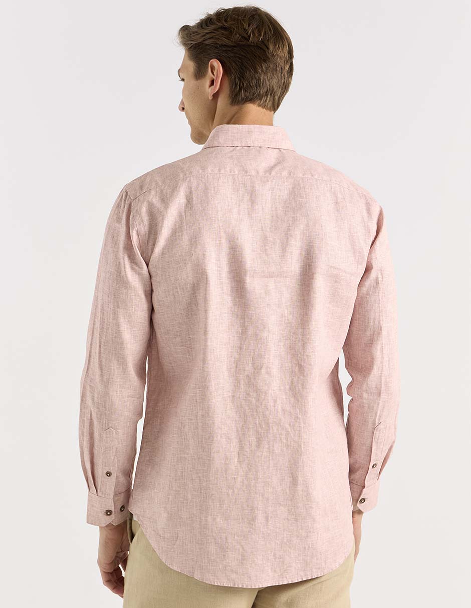 Camisa formal de algodón manga larga para hombre 11