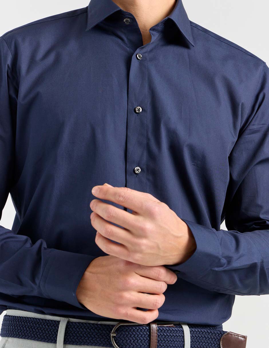 Camisa de vestir Hugo de algodón manga larga para hombre